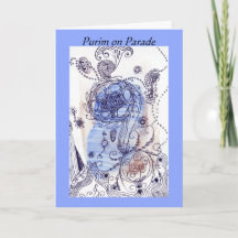 Blue Jewish Purim on Parade Customisable