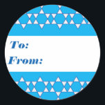 Blue Jewish Star Gift Labels<br><div class="desc">These stickers come in two sizes,  and they are perfect for Hanukkah or any Jewish gift-giving occasion.</div>