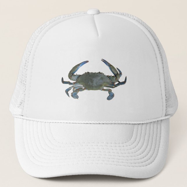 Blue "Jimmy" Crab Trucker Hat (Front)