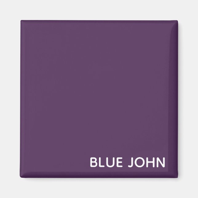 Blue John purple color name Magnet (Front)
