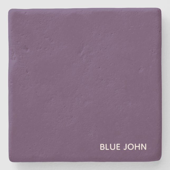 Blue John purple color name Stone Coaster (Front)