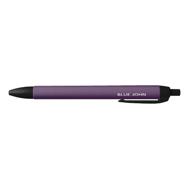 Blue John purple colour name Black Ink Pen (Bottom)