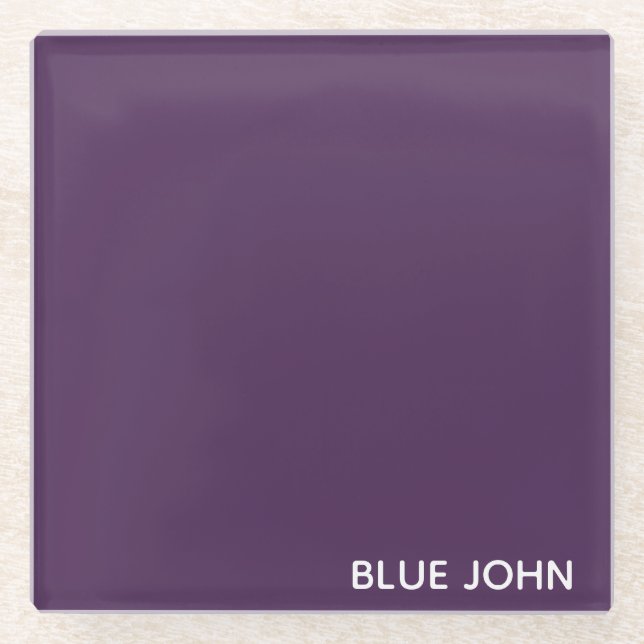 Blue John purple colour name Glass Coaster (Front)