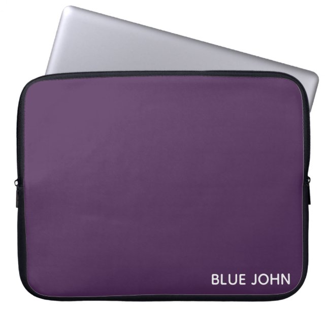 Blue John purple colour name Laptop Sleeve (Front)