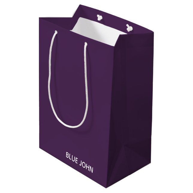 Blue John purple colour name Medium Gift Bag (Back Angled)