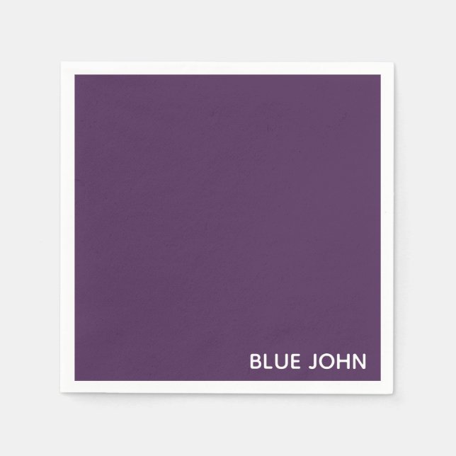Blue John purple colour name Napkin (Front)