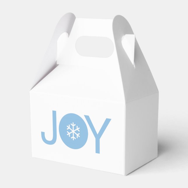 Blue Joy Christmas Favour Box (Front Side)