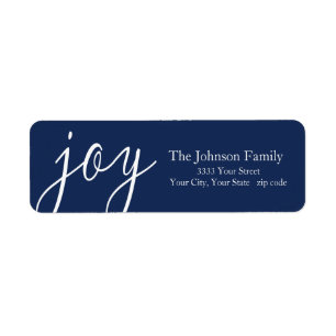 Blue Joy Return Address Labels