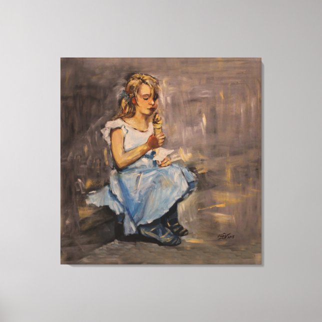 "Blue joy" Stretched Canvas Print (Front)