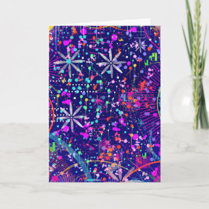 Blue Jubilee Abstract Art Card