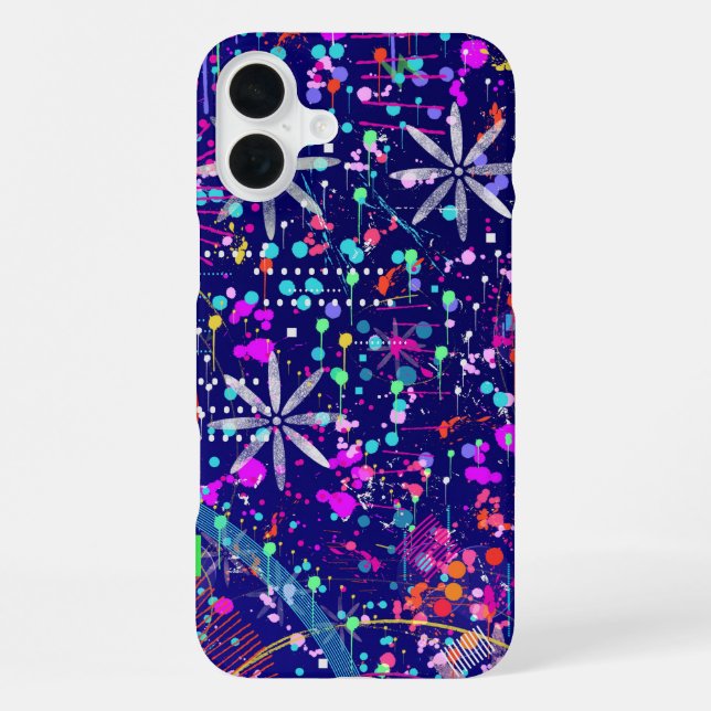 Blue Jubilee Abstract Art  iPhone Case (Back)