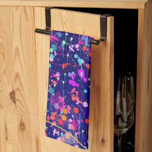 Blue Jubilee Abstract Art  Tea Towel