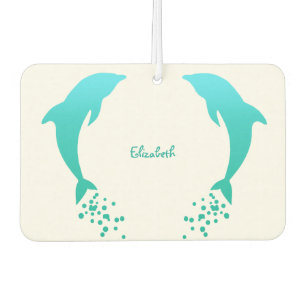 Blue Jumping Dolphin With Bubbles Air Freshener