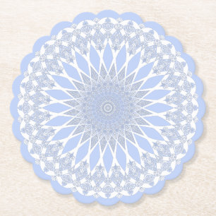 Blue Juniper Berry Tristyns Mandala Paper Coaster