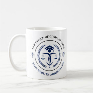 Blue Justice logo with custom text Coffee Mug