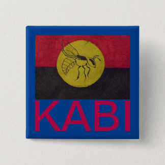 BLUE KABI KABVAI BEE BADGE - CRIMSON TEXT..