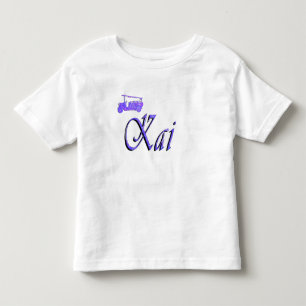 Blue Kai Name With Fire Truck, Toddler T-Shirt