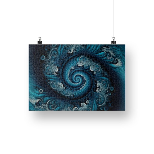 Blue Kaleidoscope 1014 Piece Jigsaw Puzzle (Creator Uploaded)