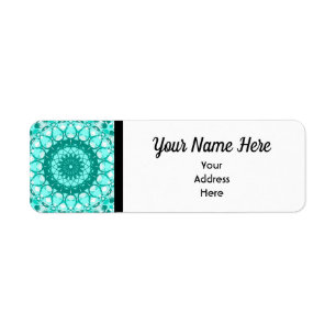 Blue Kaleidoscope Return Address Labels