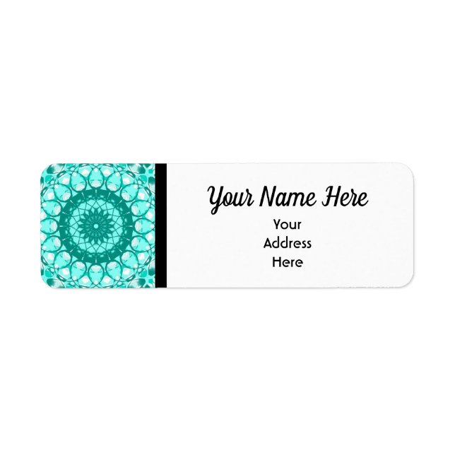 Blue Kaleidoscope Return Address Labels (Front)