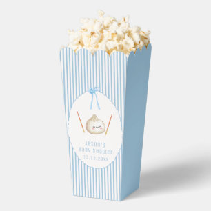 Blue Kawaii Boy Asian Dumpling Baby Shower Popcorn Favour Box