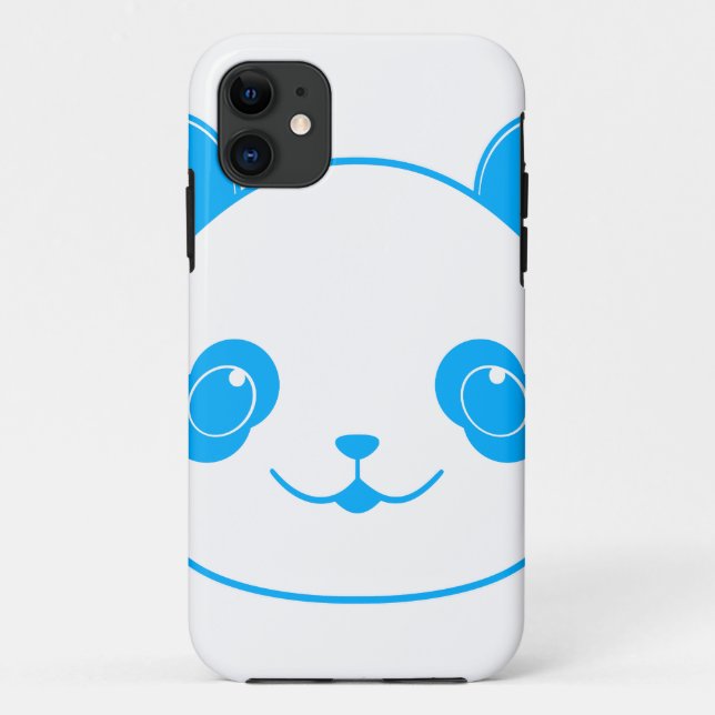 Blue Kawaii Panda Bear Case-Mate iPhone Case (Back)