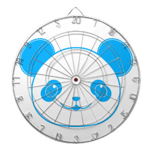 Blue Kawaii Panda Bear Dartboard