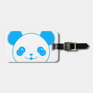 Blue Kawaii Panda Bear Luggage Tag