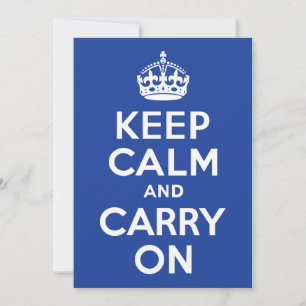 Blue Keep Calm and Carry On