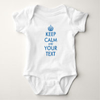 Blue KeepCalm baby infant creeper jumpsuit