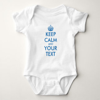 Blue KeepCalm baby infant creeper jumpsuit