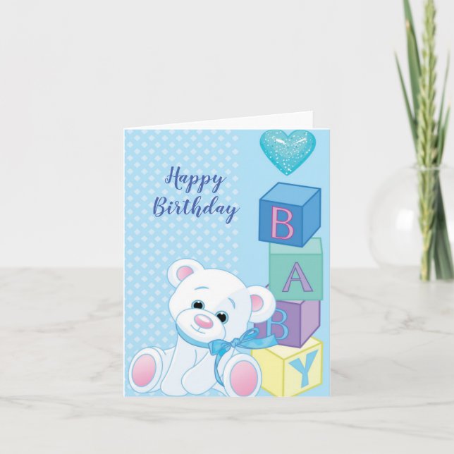 Blue kids thank you card (Front)