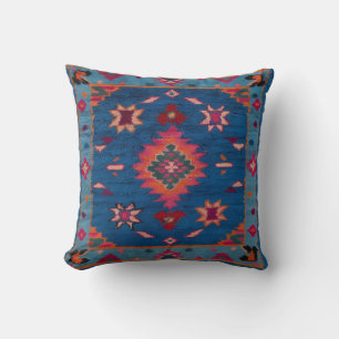 Blue Kilim Lumbar Pillows: A Chic Addition Cushion
