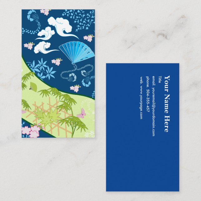 Blue Kimono Business Card (Front/Back)