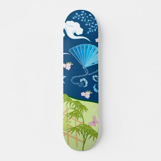 Blue Kimono Skateboard (Front)