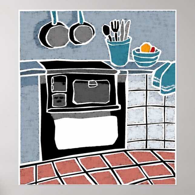 Blue Kitchen Poster (Front)