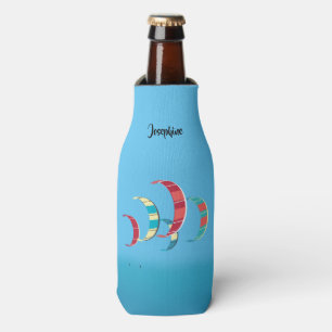 Blue Kite Surfing Bottle Cooler
