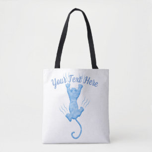 Blue Kitten Custom Template Tote Bag
