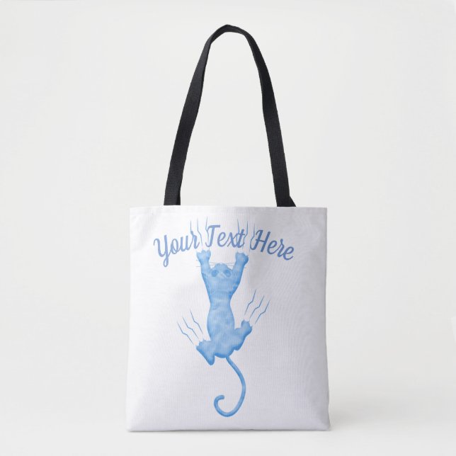 Blue Kitten Custom Template Tote Bag (Front)