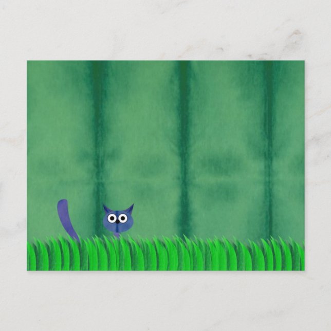 BLUE KITTY Postcard (Front)