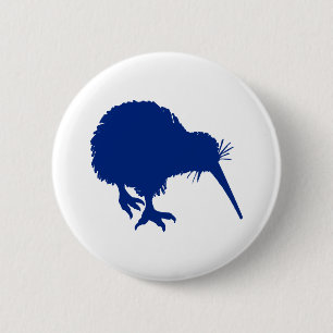 Blue Kiwi 6 Cm Round Badge