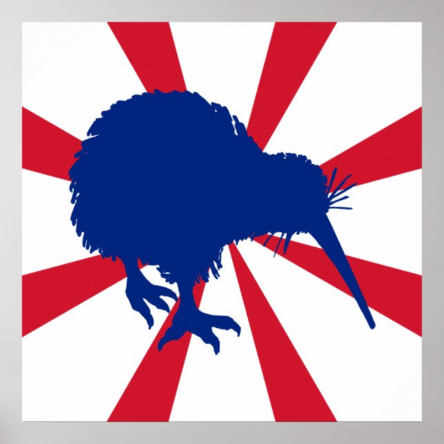 Blue Kiwi Poster (Front)