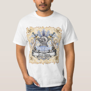 Blue Knight Family Crest Surname  T-Shirt 