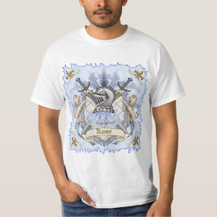 Blue Knight Family Crest Surname T-Shirt 