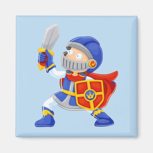 Blue Knight In Armour  Magnet (Front)
