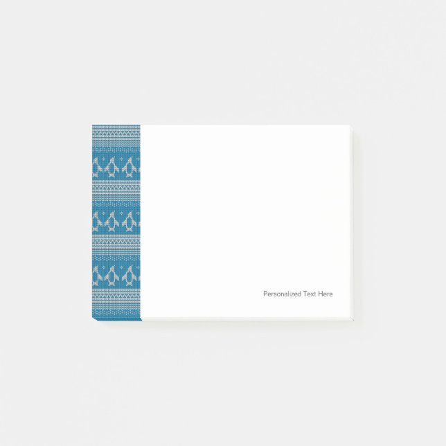 Blue Knitted Background Post-it Notes (Front)