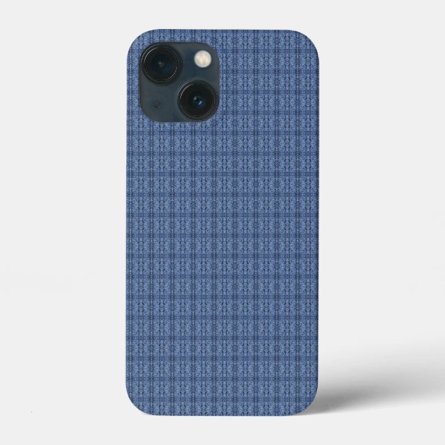 Blue knitted pattern Case-Mate iPhone case (Back)