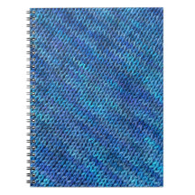 Blue Knitting Notebook