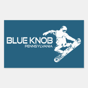 Blue Knob Pennsylvania Snowboarder Rectangular Sticker