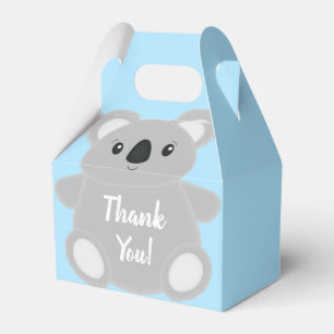Blue Koala Bear Baby Shower Favour Box
